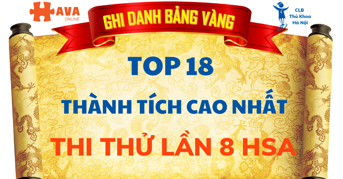 Top 18 thi thử hsa lần 8 trên website hava