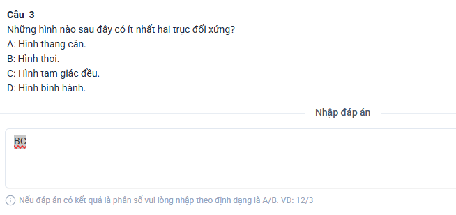 TSA cau hoi co nhieu dap an dung