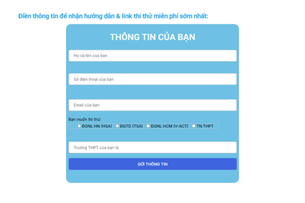 Thi thử ĐGNL 2026 miễn phí cùng HavaEdu: Hướng dẫn chi tiết đăng kí và làm bài thi Thi thử ĐGNL 2026 miễn phí cùng HavaEdu: Hướng dẫn chi tiết đăng kí và làm bài thi