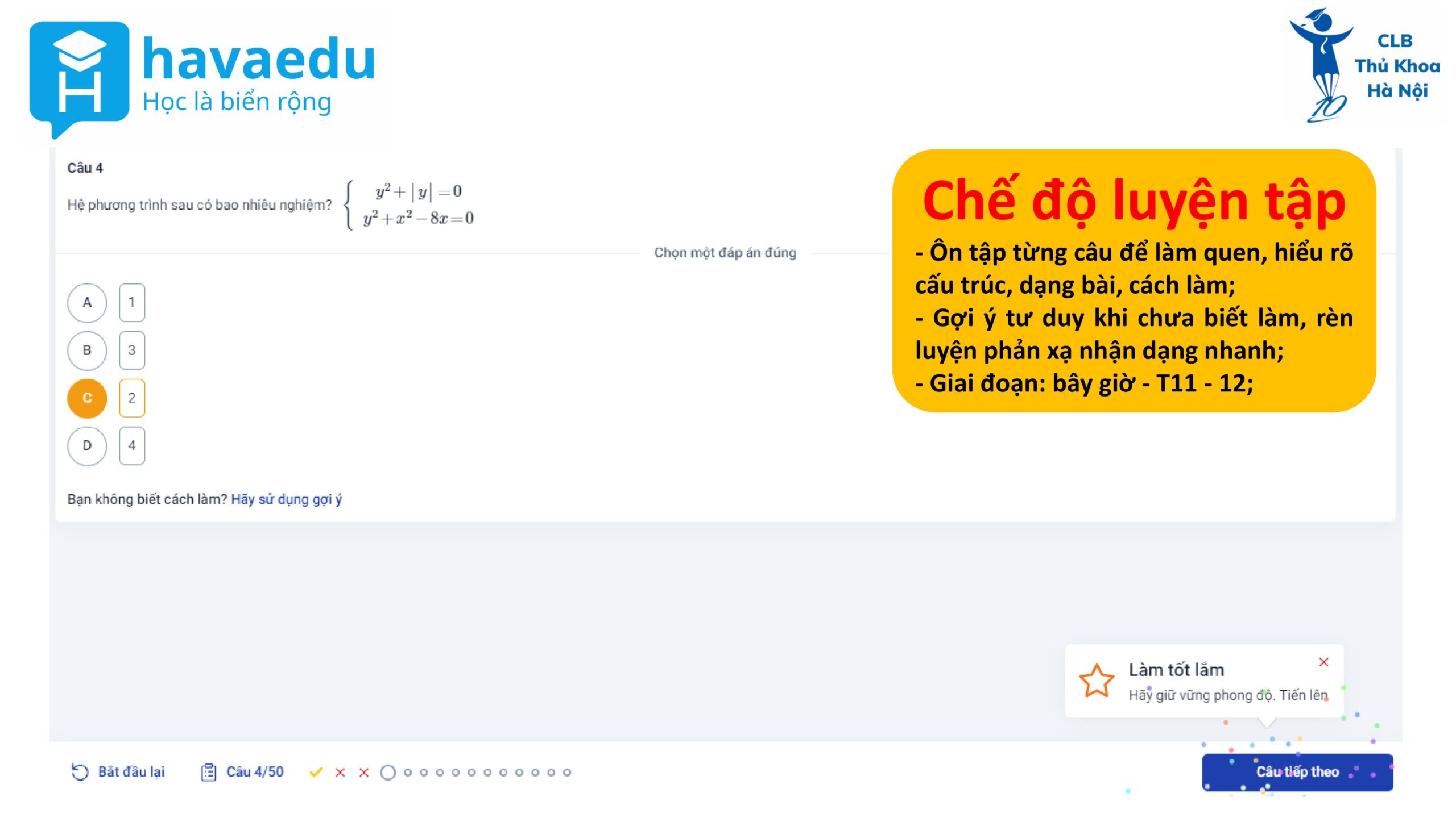 Chế độ ôn tập phần 2
