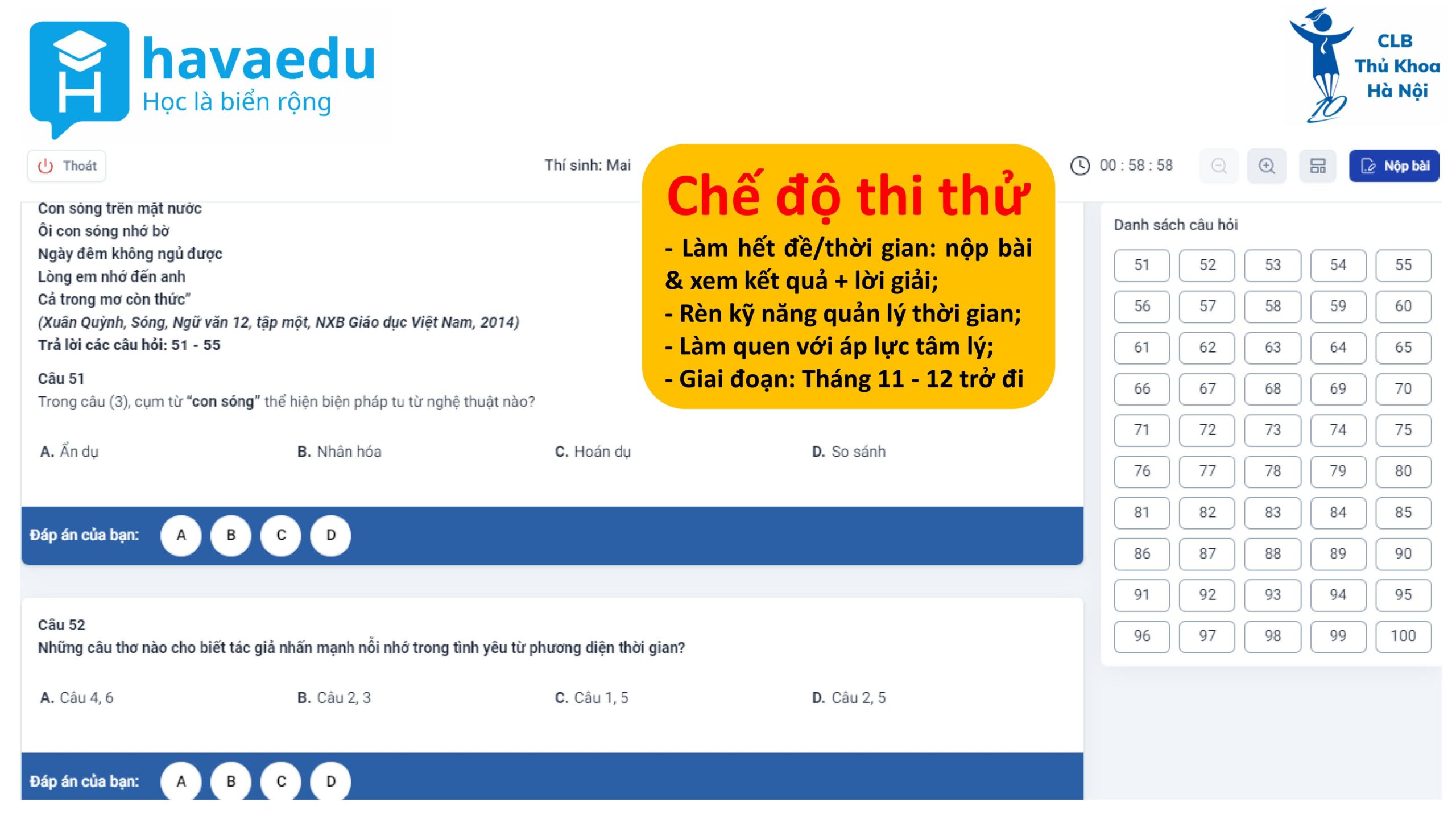 Chế độ ôn tập phần 3